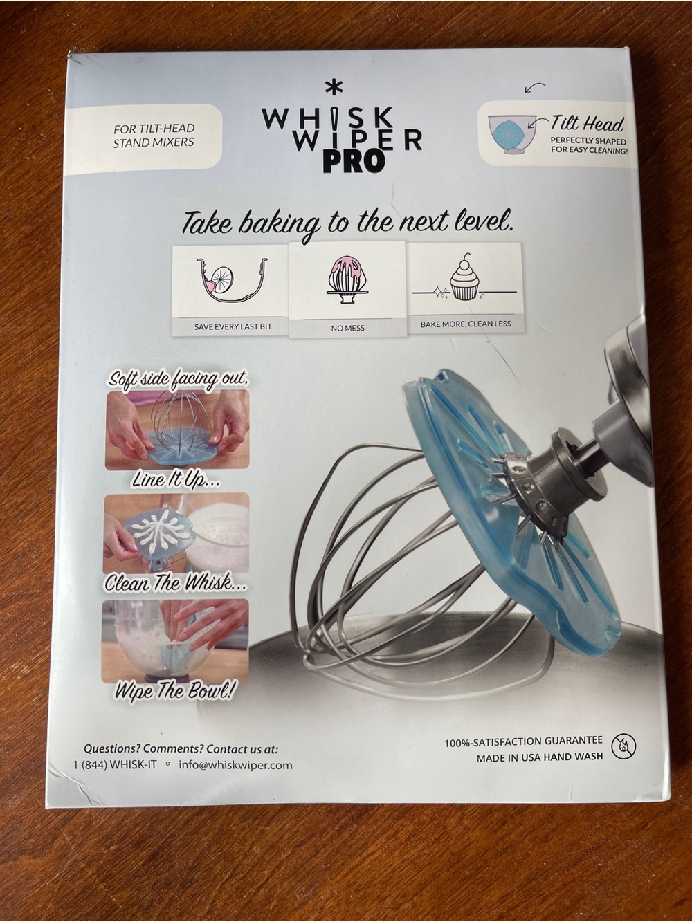 Whisk Wiper PRO For Tilt Head Stand Mixers Compatible with 4.5-5 qt Clear New